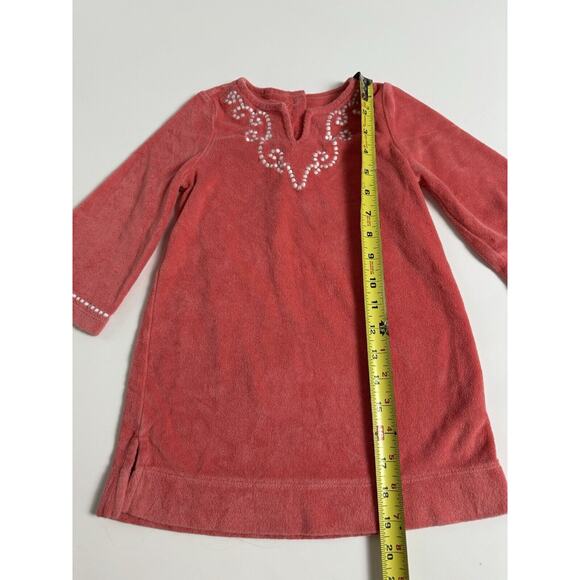 Janie And Jack Baby Girls Dress Terry Cover Up Coral 3 Years - Picture 3 of 8